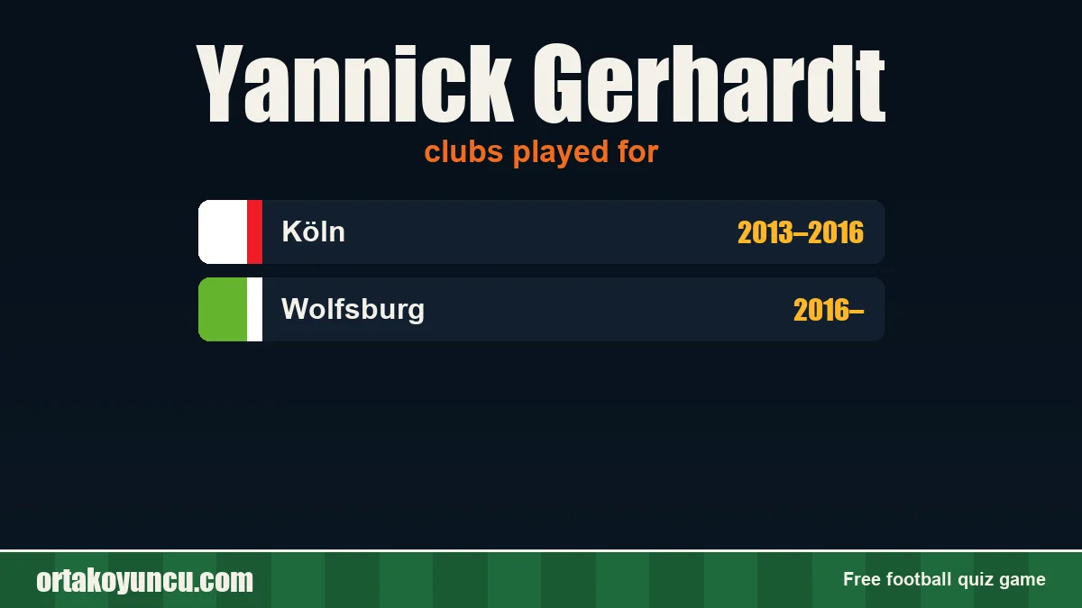 Yannick Gerhardt: clubs and years