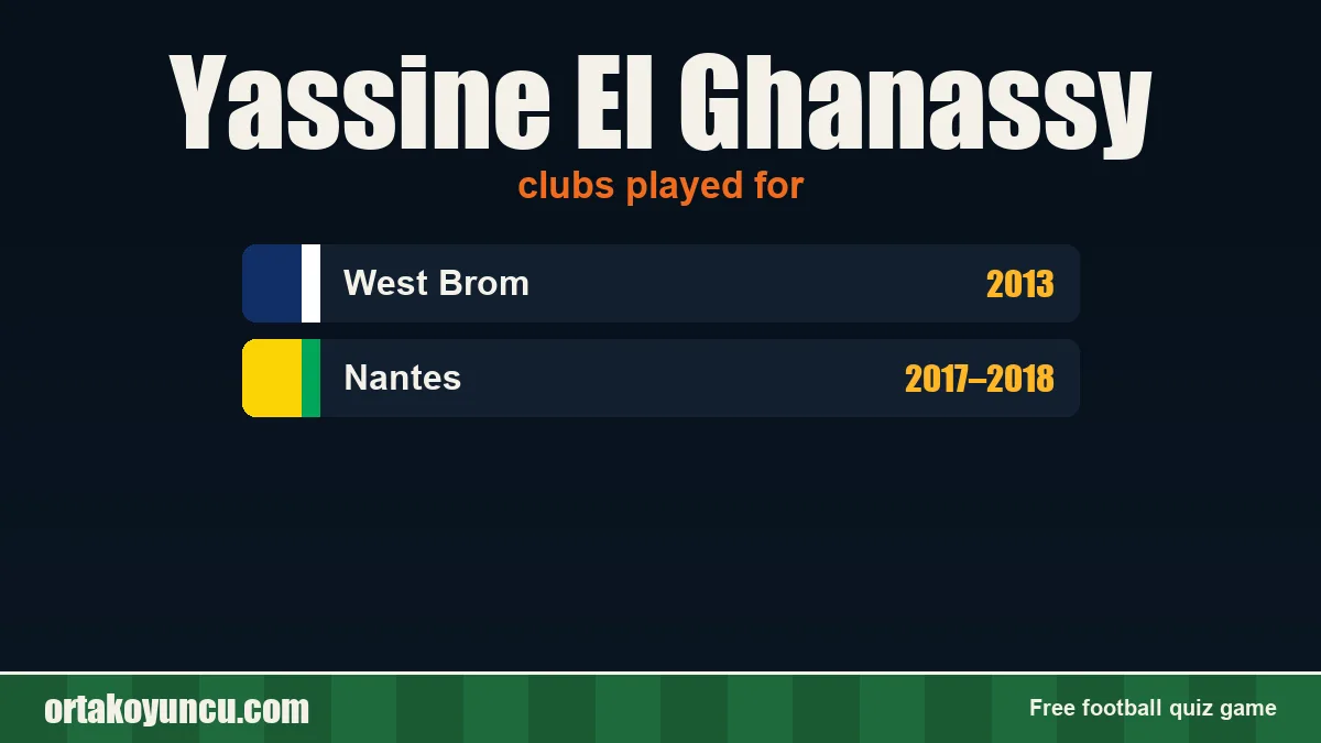 Yassine El Ghanassy: clubs and years