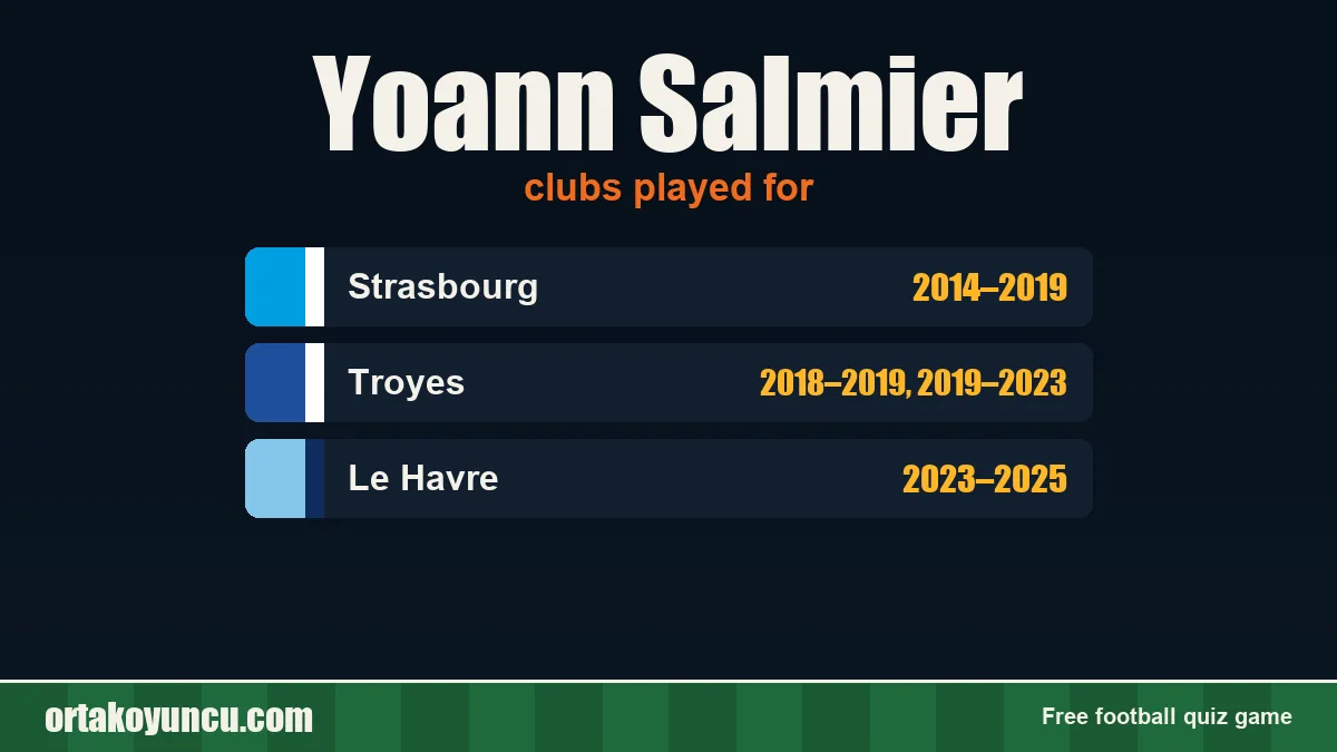 Yoann Salmier: clubs and years