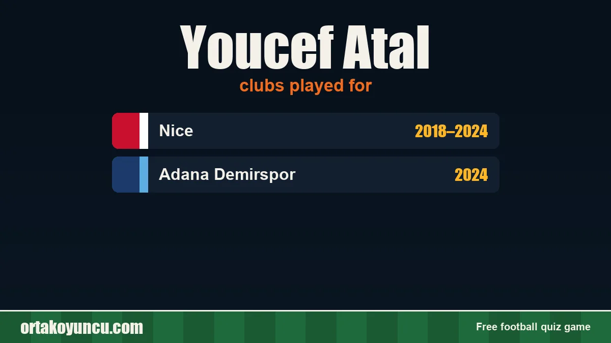 Youcef Atal: clubs and years