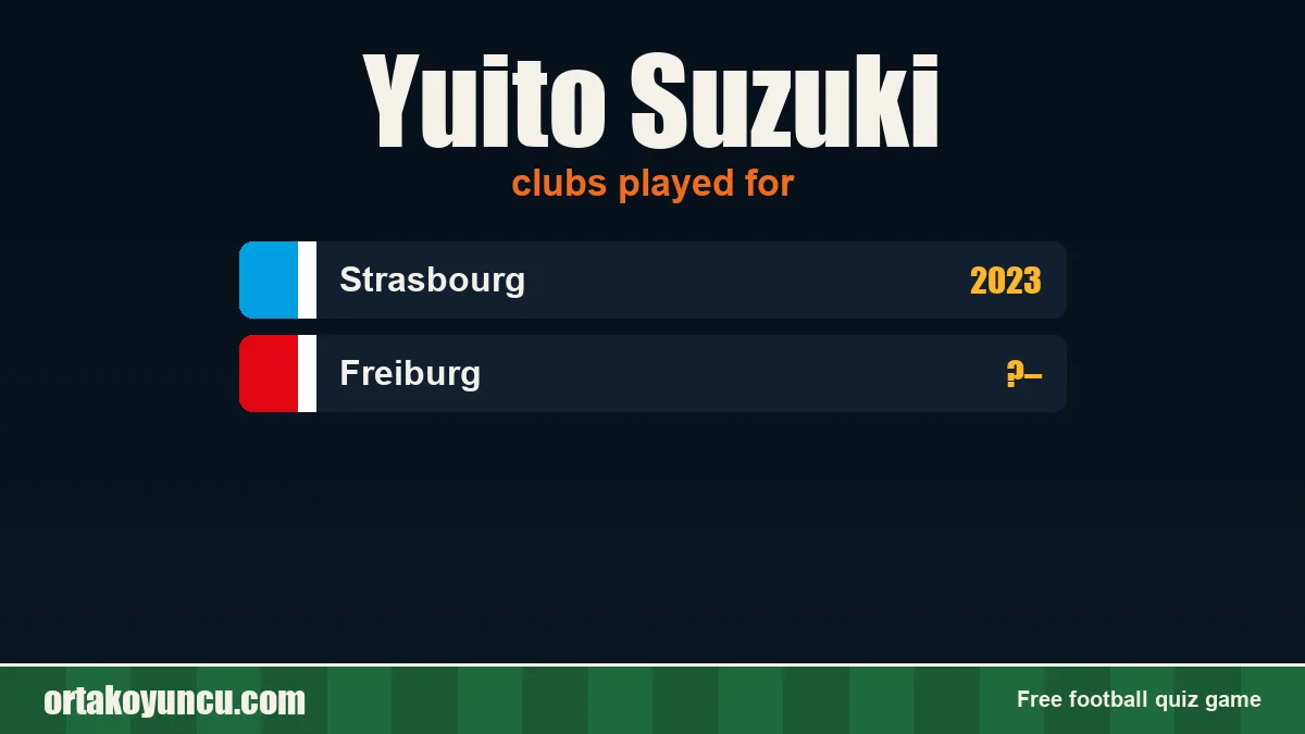 Yuito Suzuki: clubs and years