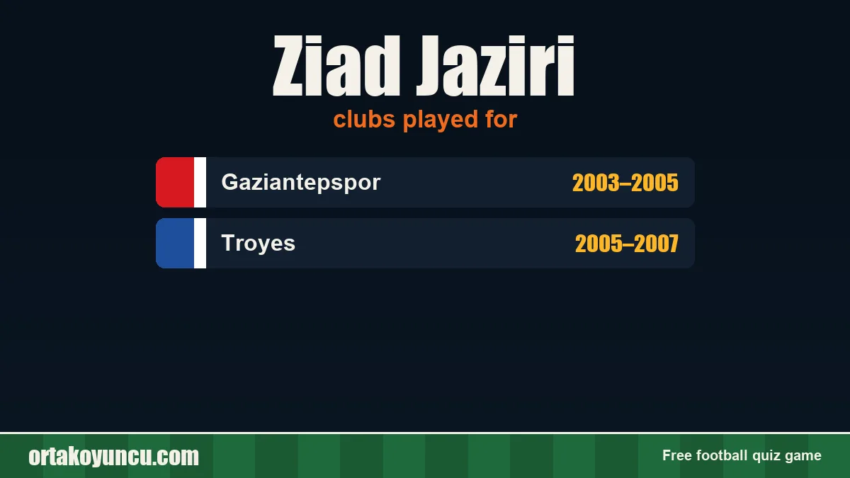 Ziad Jaziri: clubs and years