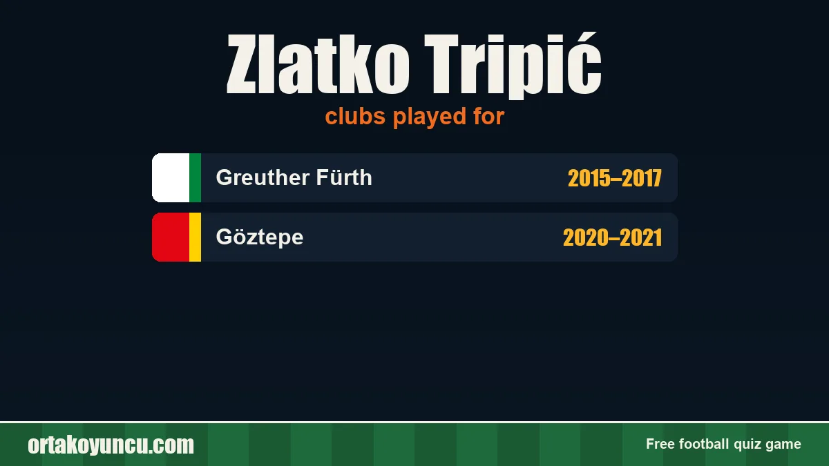 Zlatko Tripić: clubs and years