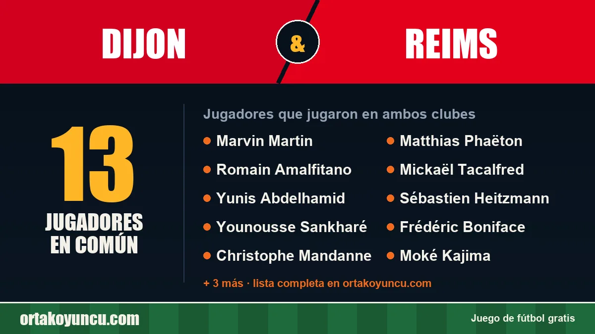 Jugadores que jugaron en Dijon y Reims: 13 jugadores