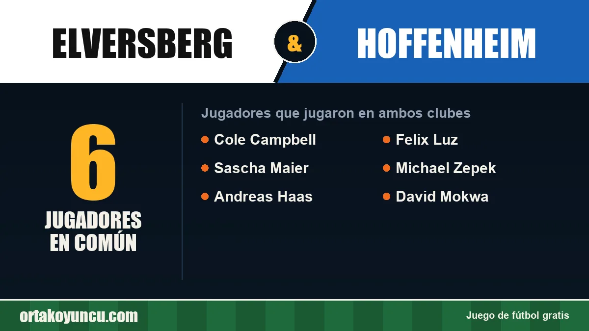 Jugadores que jugaron en Elversberg y Hoffenheim: 6 jugadores