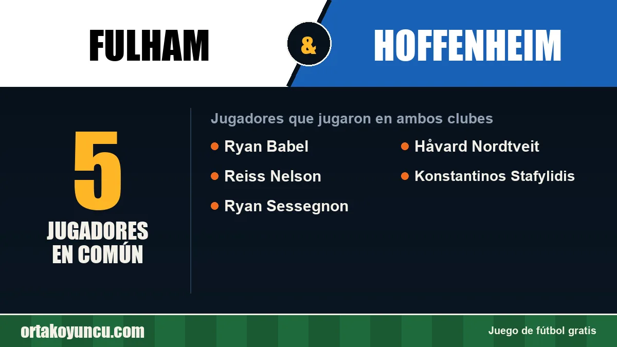 Jugadores que jugaron en Fulham y Hoffenheim: 5 jugadores