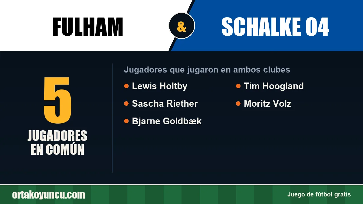 Jugadores que jugaron en Fulham y Schalke 04: 5 jugadores