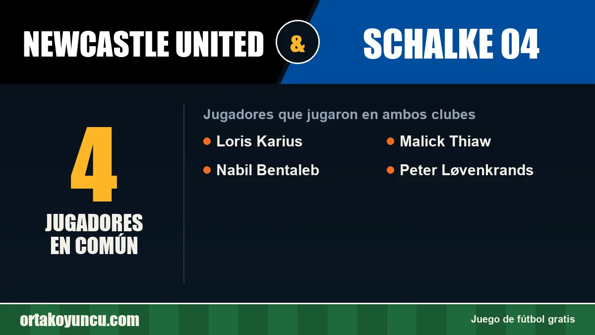 Jugadores que jugaron en Newcastle United y Schalke 04: 4 jugadores