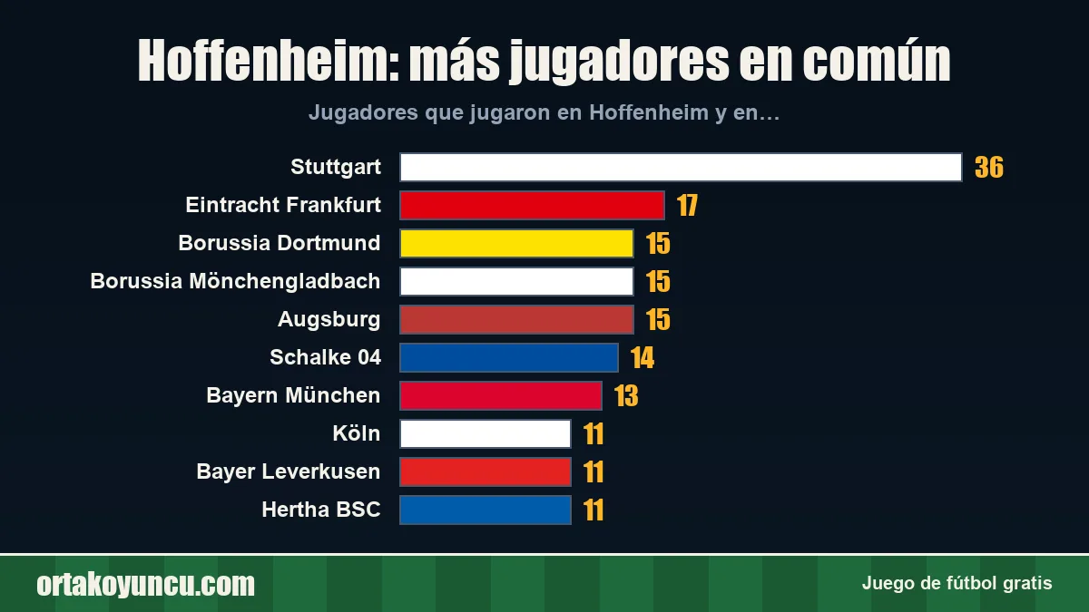 Hoffenheim: ¿con qué clubes comparte jugadores?