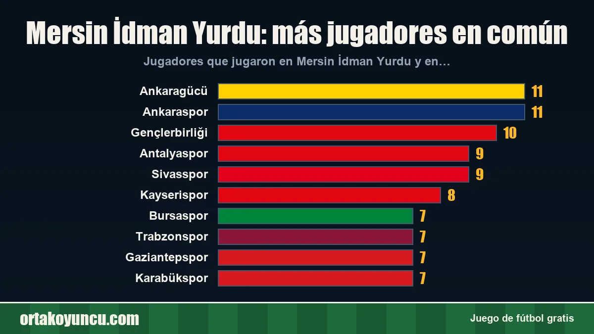 Mersin İdman Yurdu: ¿con qué clubes comparte jugadores?