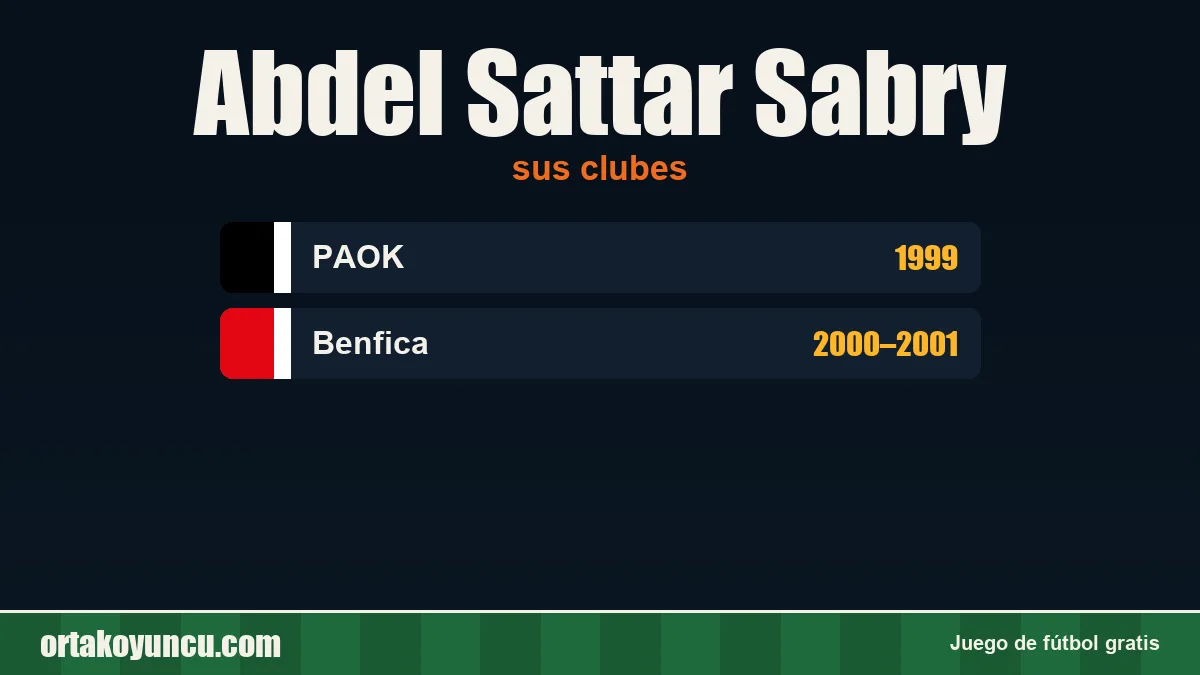 Abdel Sattar Sabry: clubes y años