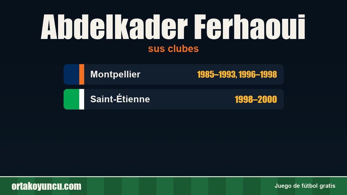 Abdelkader Ferhaoui: clubes y años