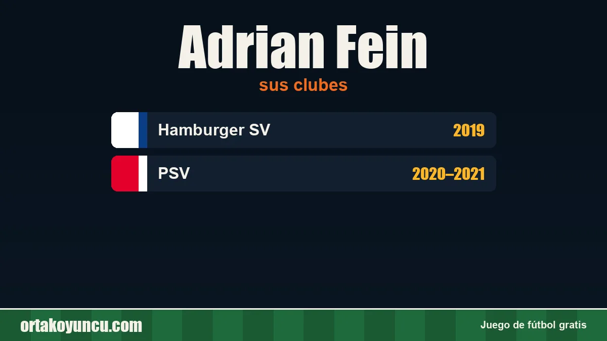 Adrian Fein: clubes y años