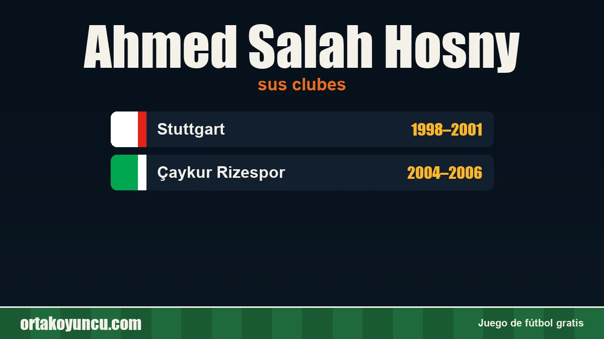 Ahmed Salah Hosny: clubes y años