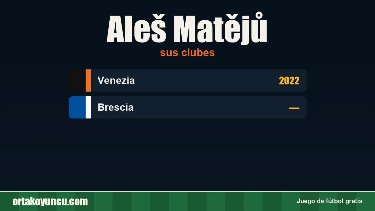 Aleš Matějů: clubes y años