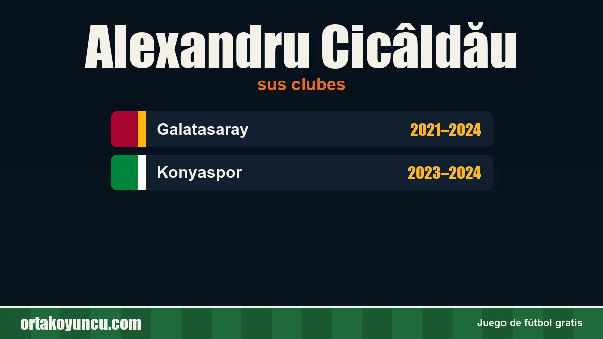 Alexandru Cicâldău: clubes y años