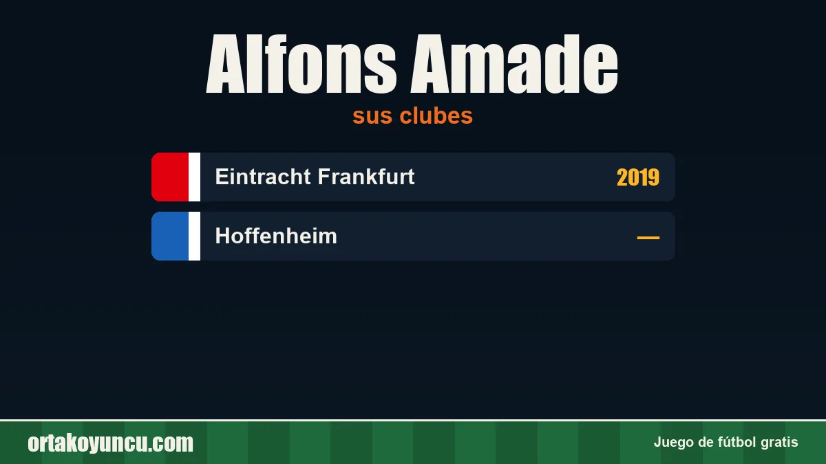 Alfons Amade: clubes y años