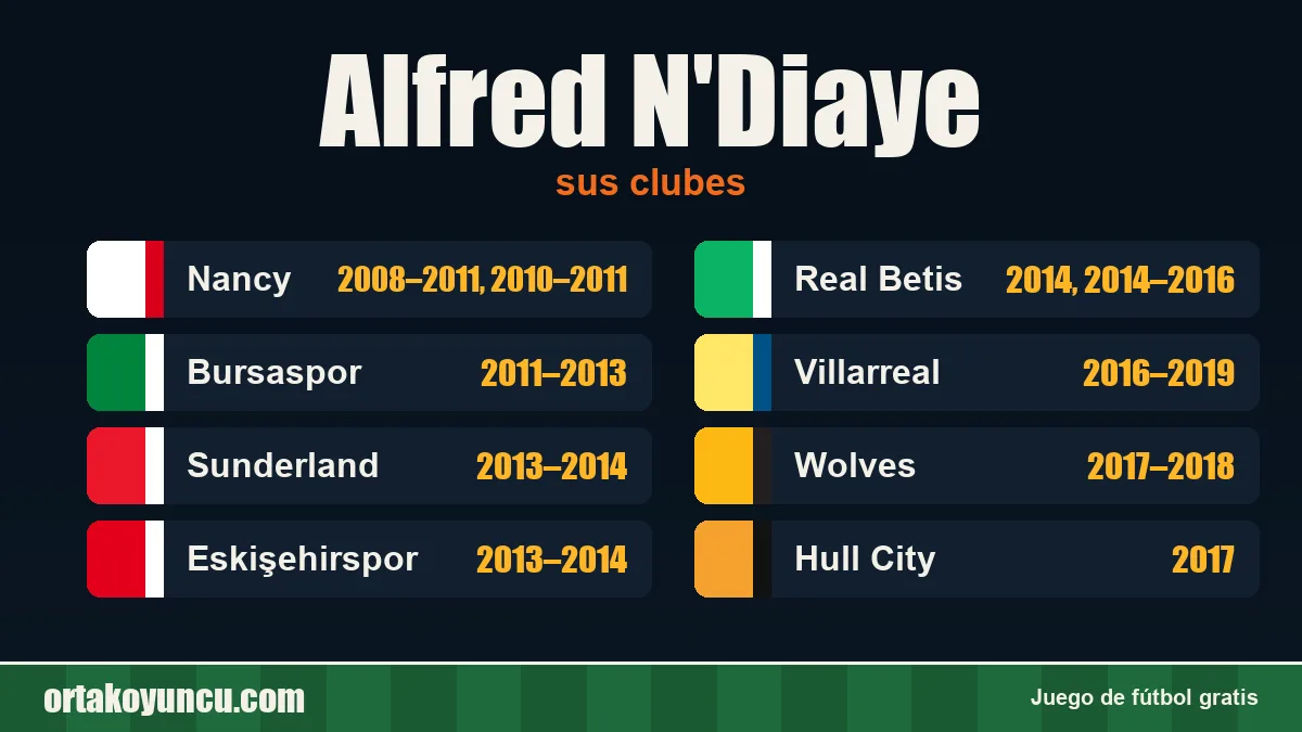 Alfred N'Diaye: clubes y años