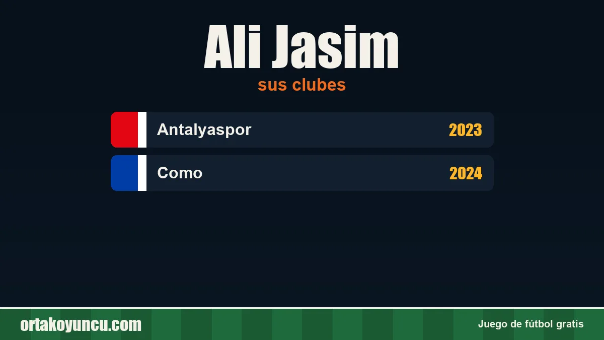 Ali Jasim: clubes y años
