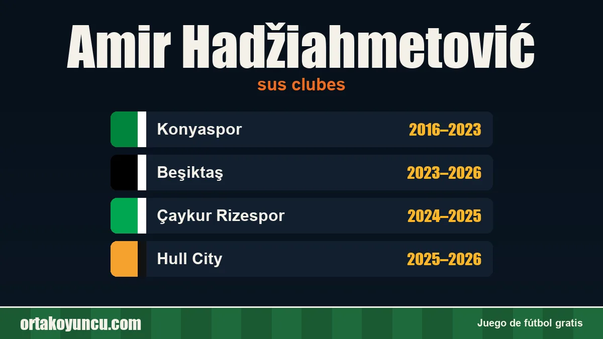 Amir Hadžiahmetović: clubes y años