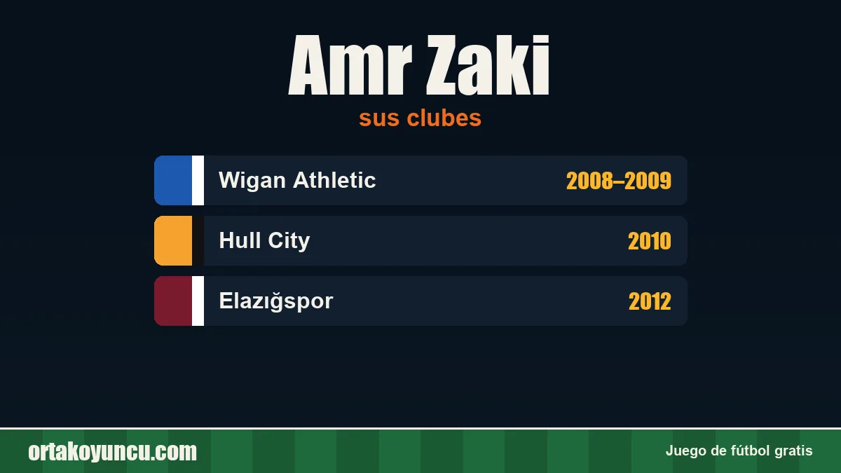 Amr Zaki: clubes y años