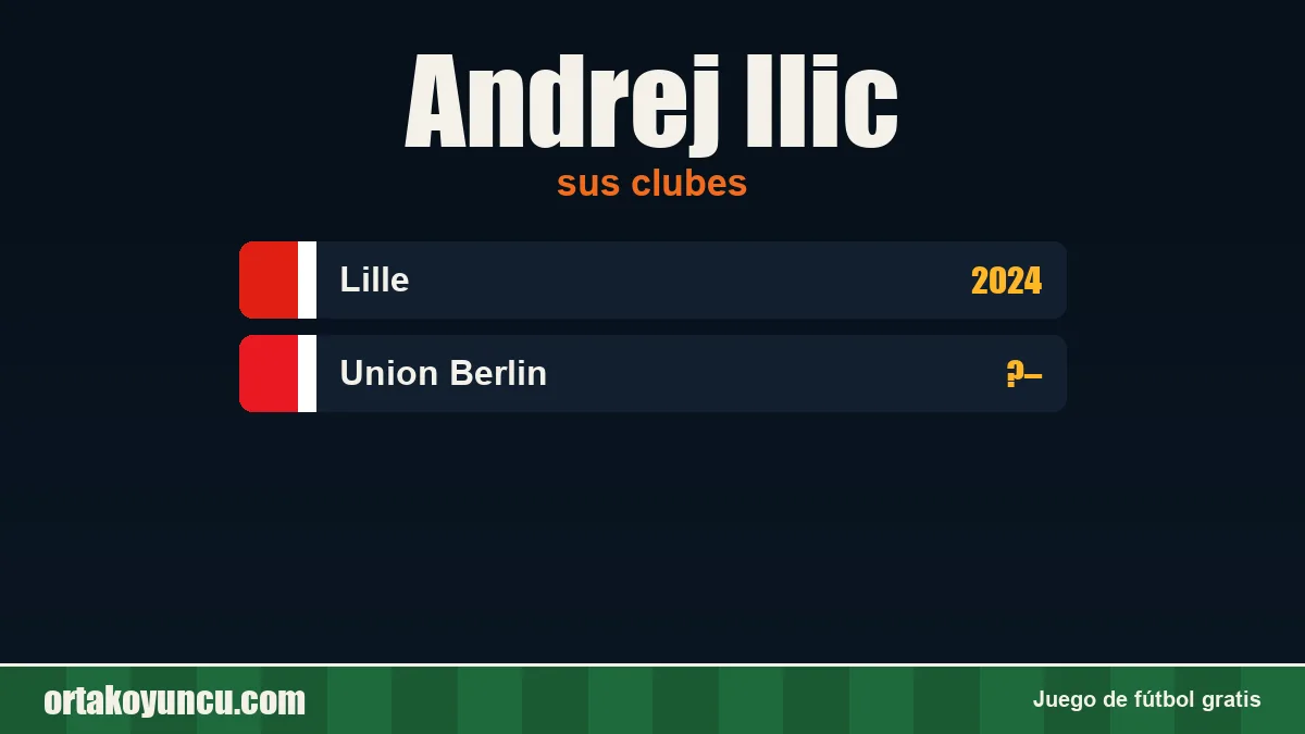 Andrej Ilic: clubes y años