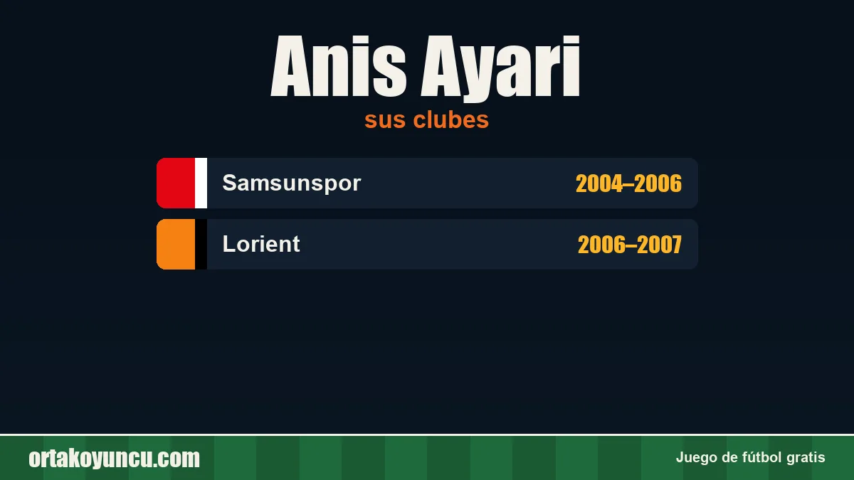 Anis Ayari: clubes y años