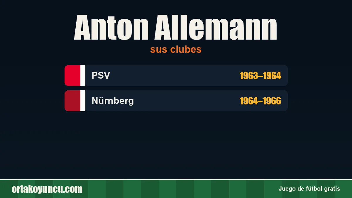 Anton Allemann: clubes y años