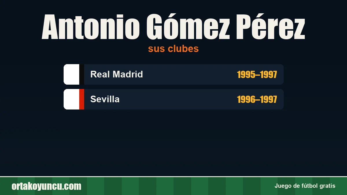 Antonio Gómez Pérez: clubes y años