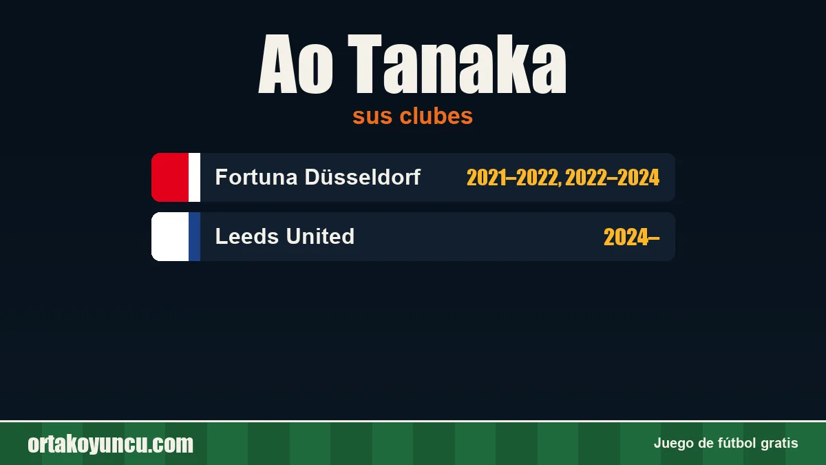 Ao Tanaka: clubes y años