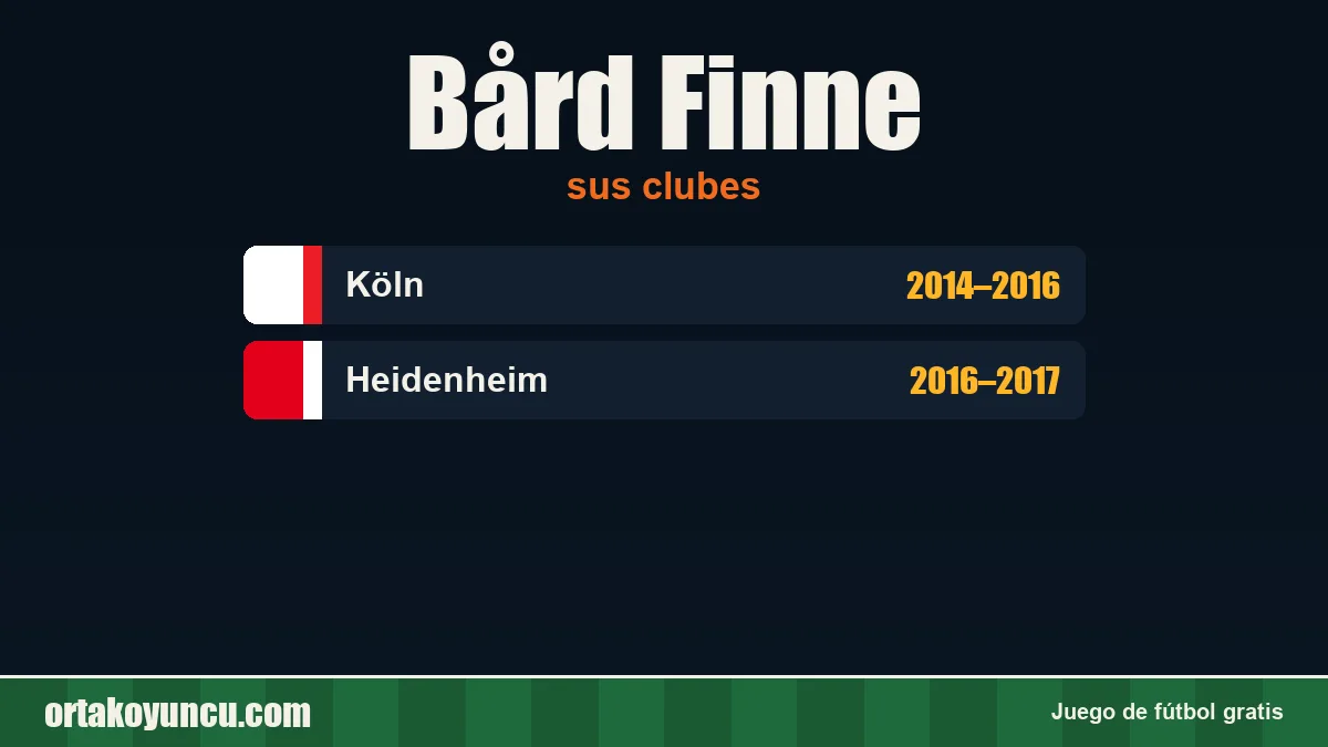 Bård Finne: clubes y años