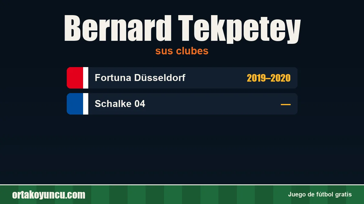 Bernard Tekpetey: clubes y años