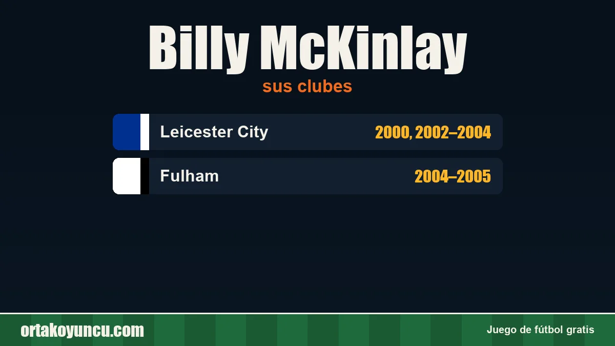 Billy McKinlay: clubes y años