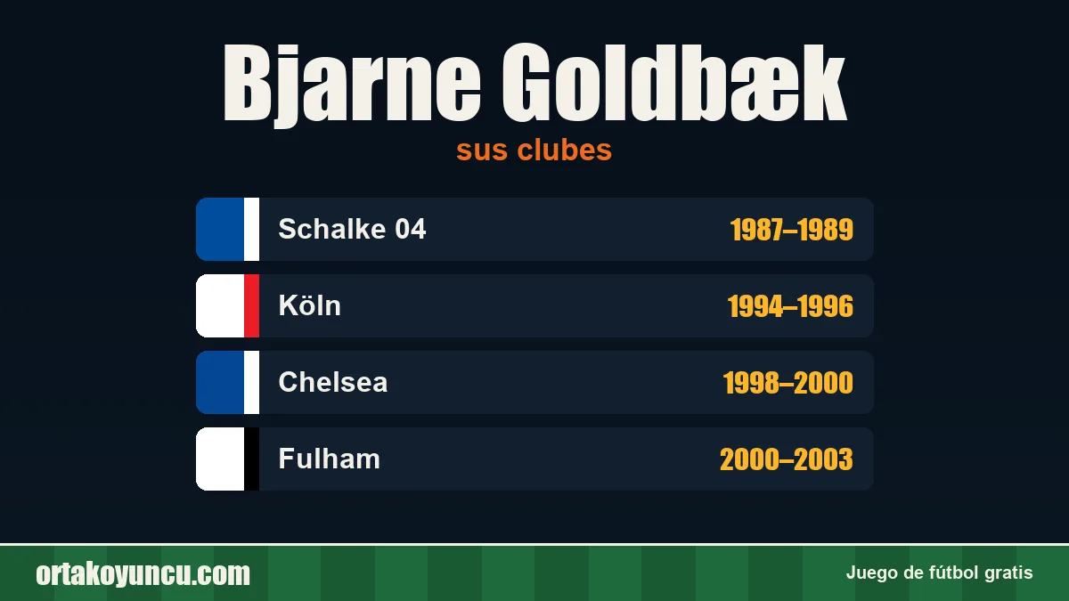 Bjarne Goldbæk: clubes y años