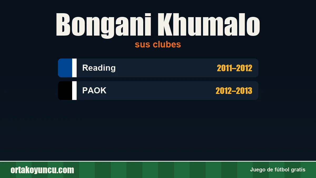 Bongani Khumalo: clubes y años