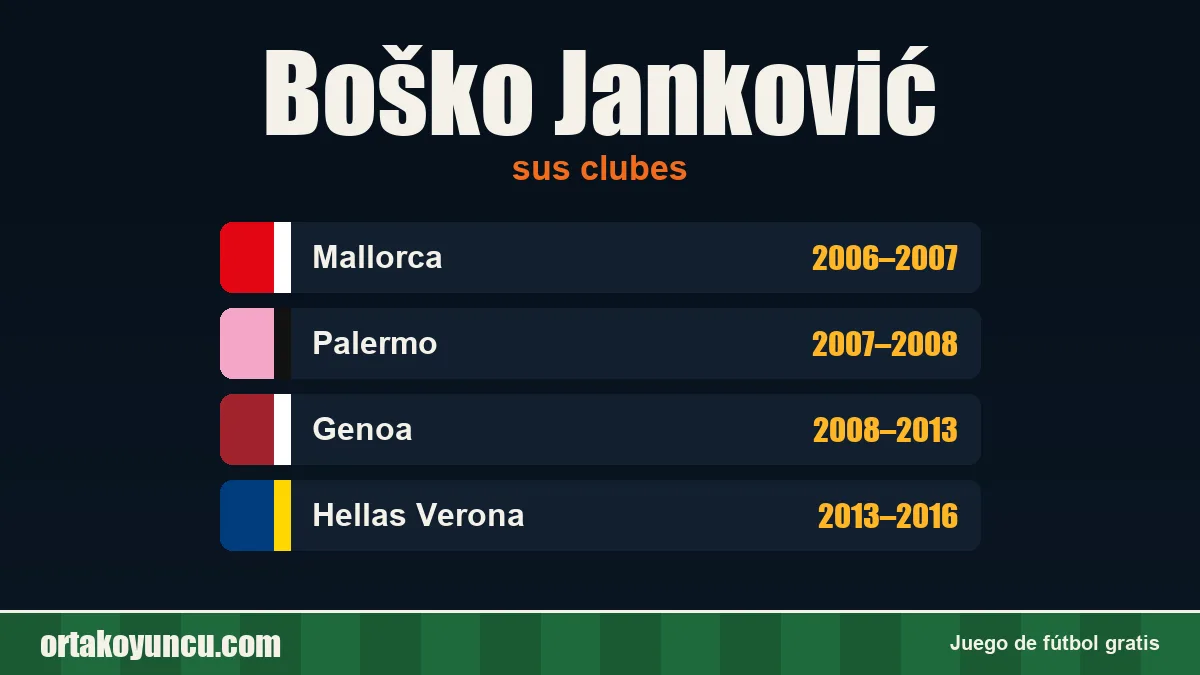 Boško Janković: clubes y años