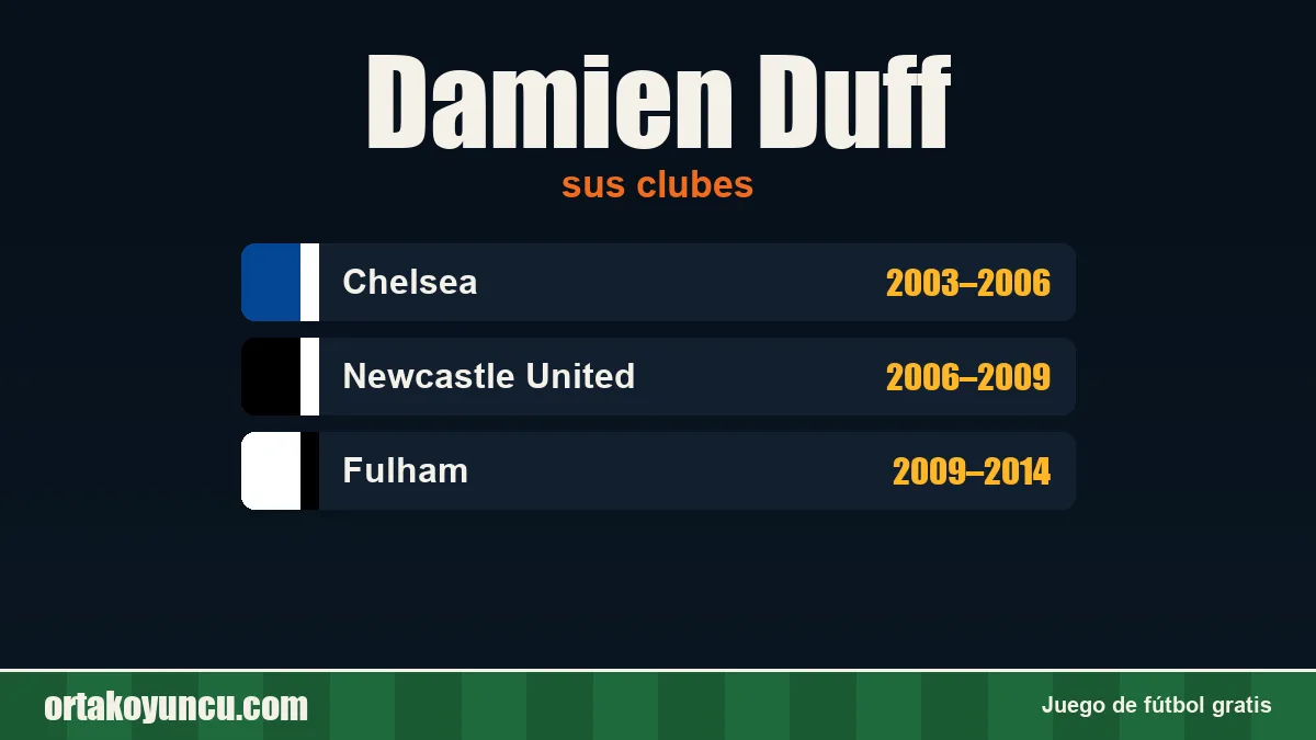 Damien Duff: clubes y años