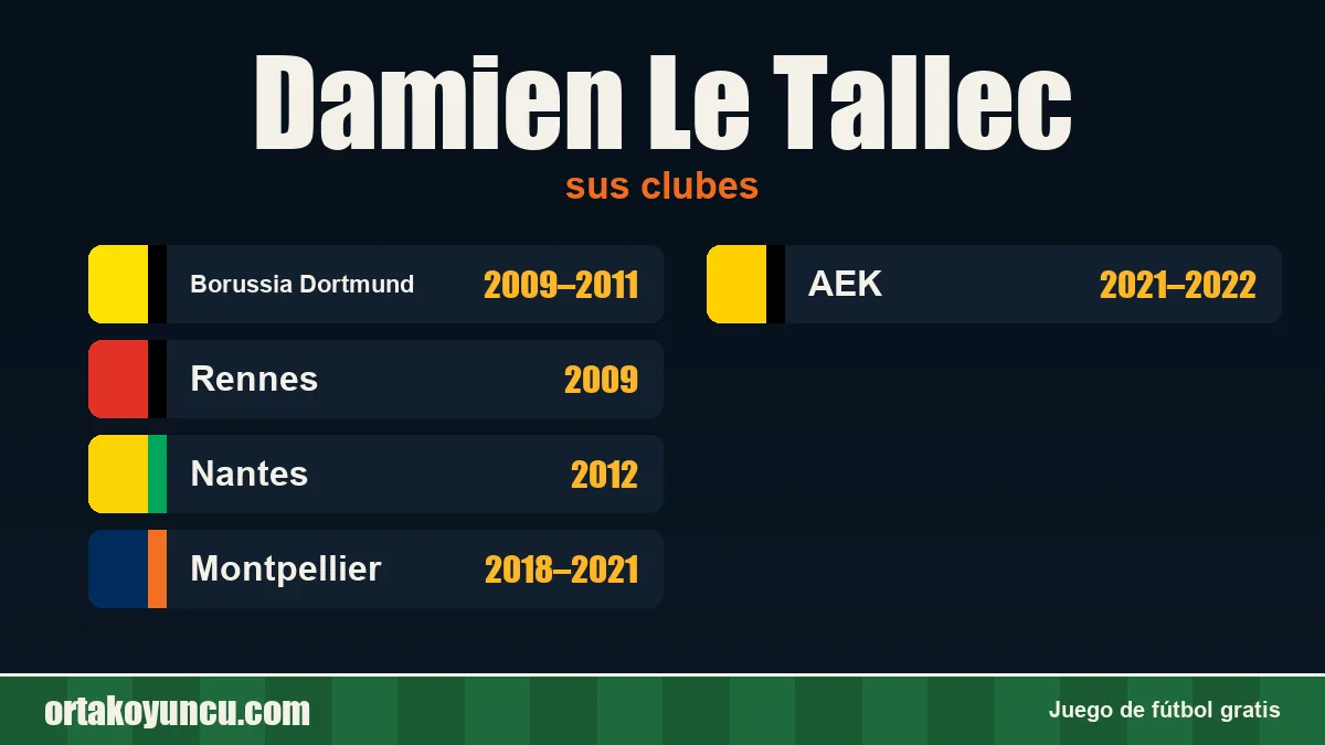 Damien Le Tallec: clubes y años