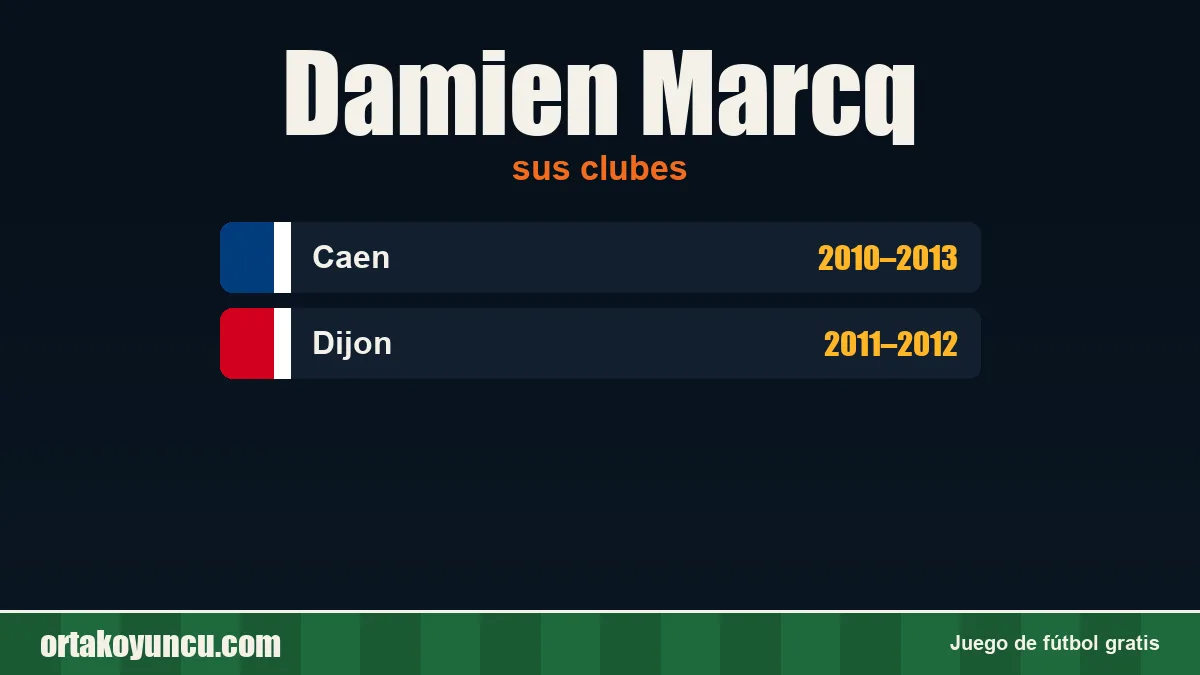 Damien Marcq: clubes y años
