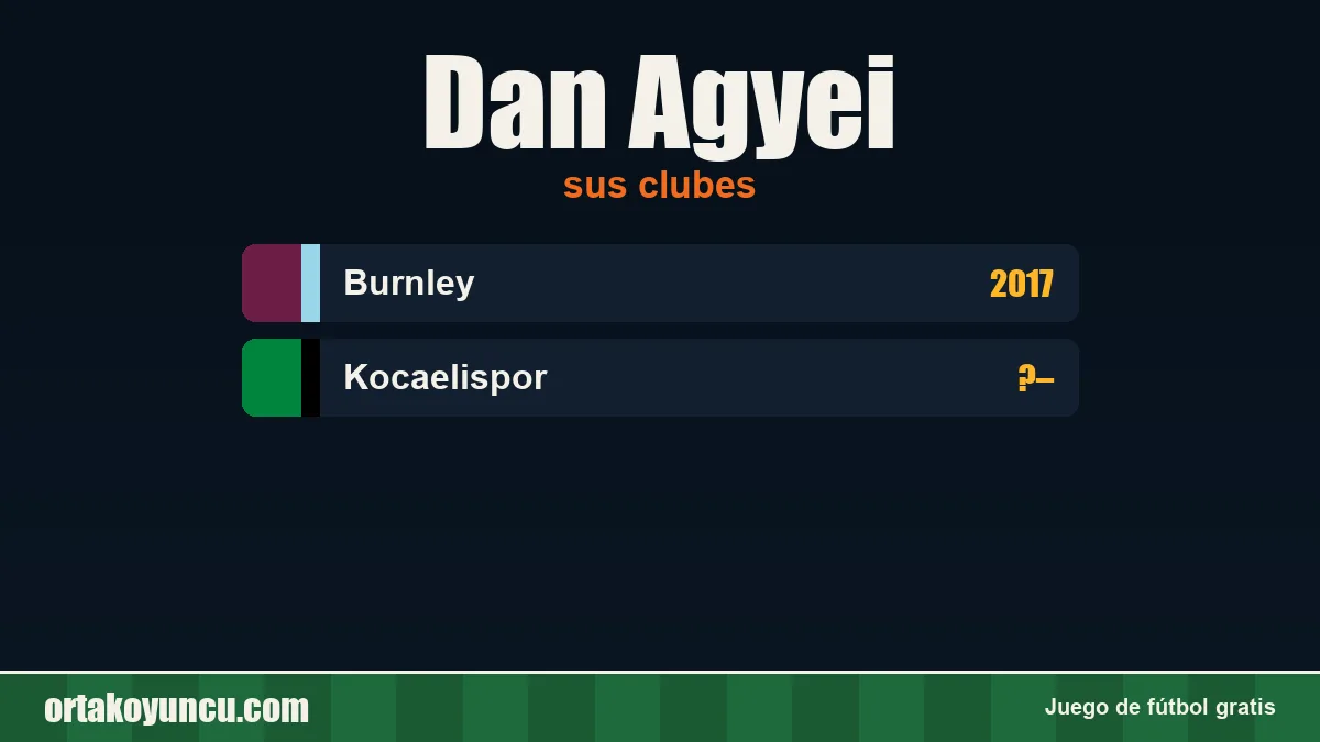 Dan Agyei: clubes y años