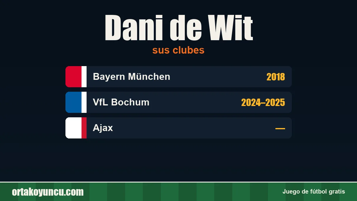 Dani de Wit: clubes y años
