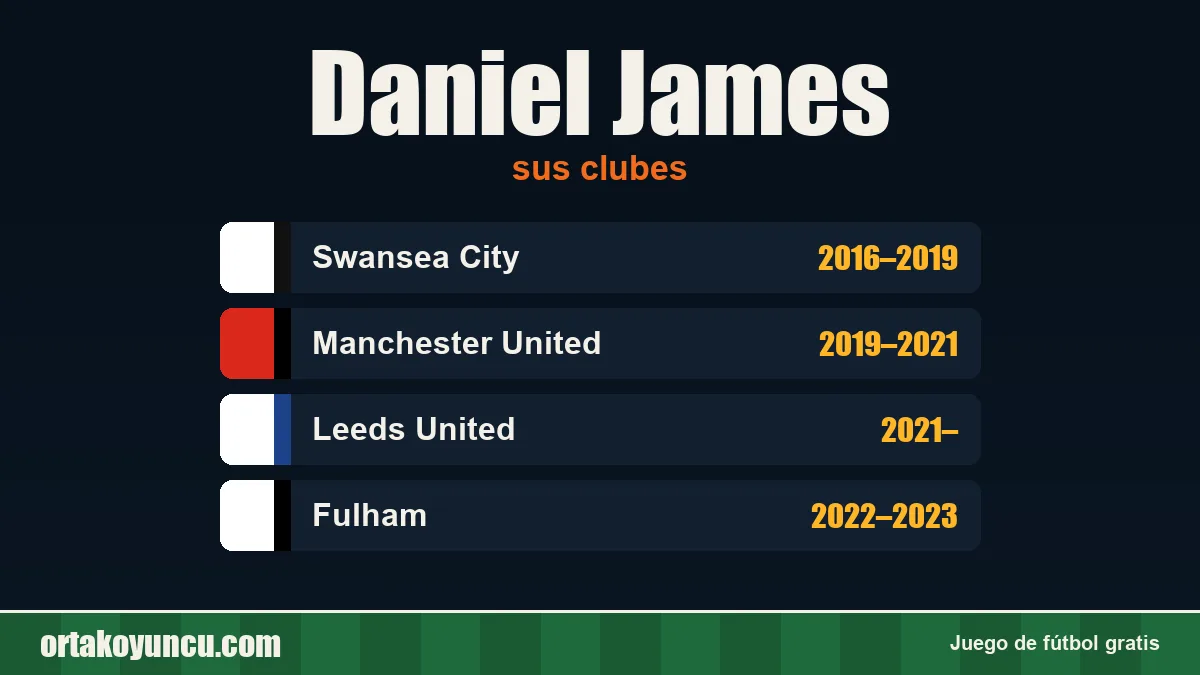 Daniel James: clubes y años