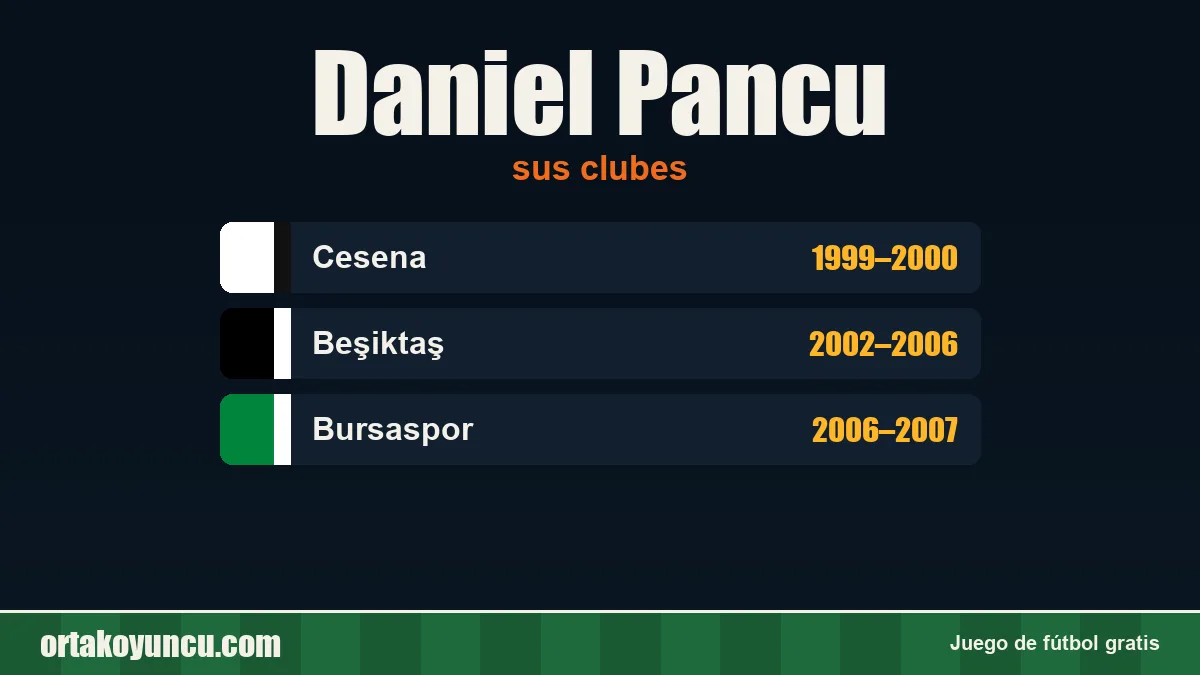 Daniel Pancu: clubes y años