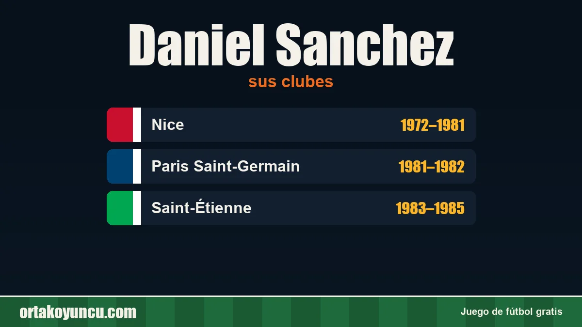 Daniel Sanchez: clubes y años
