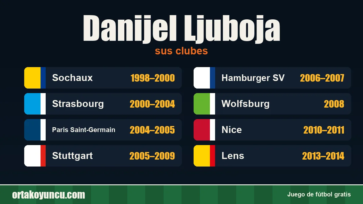 Danijel Ljuboja: clubes y años