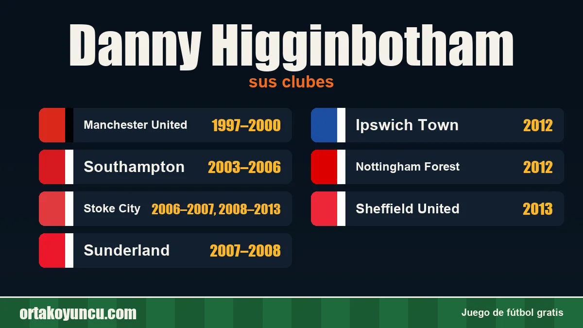Danny Higginbotham: clubes y años