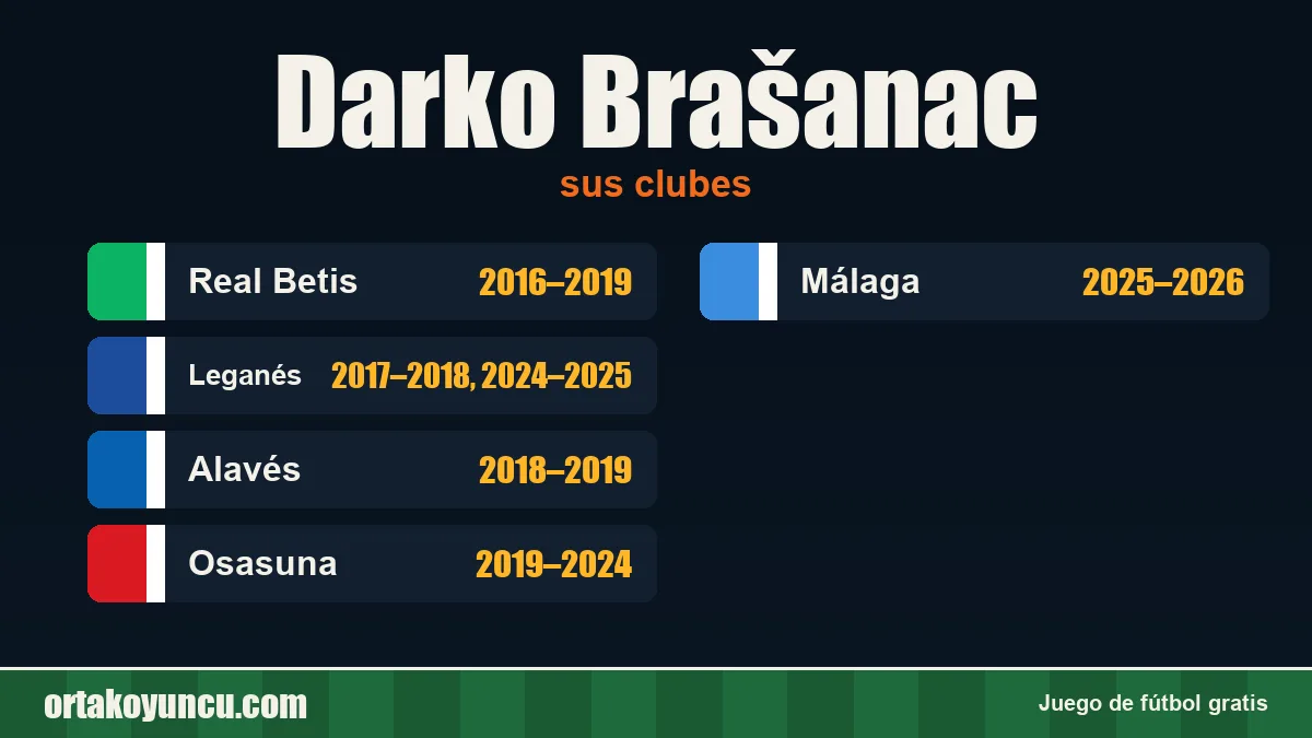 Darko Brašanac: clubes y años