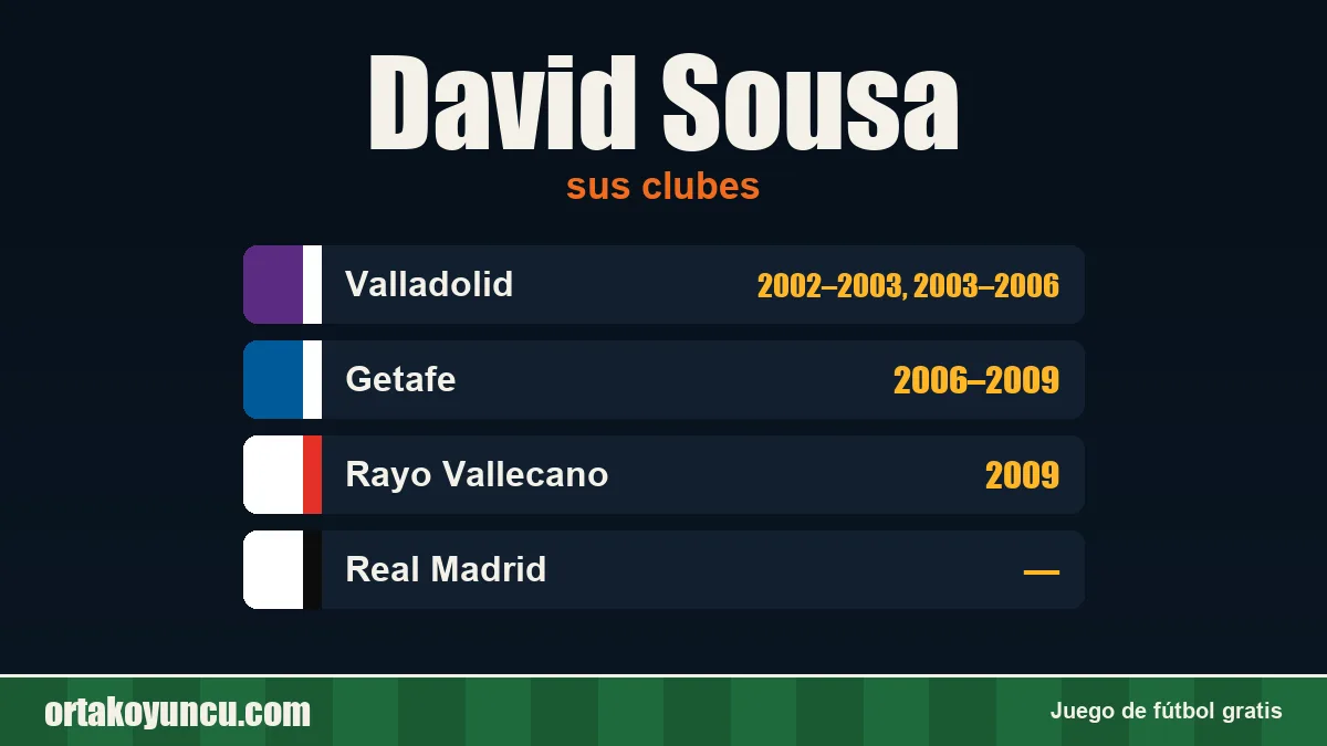 David Sousa: clubes y años