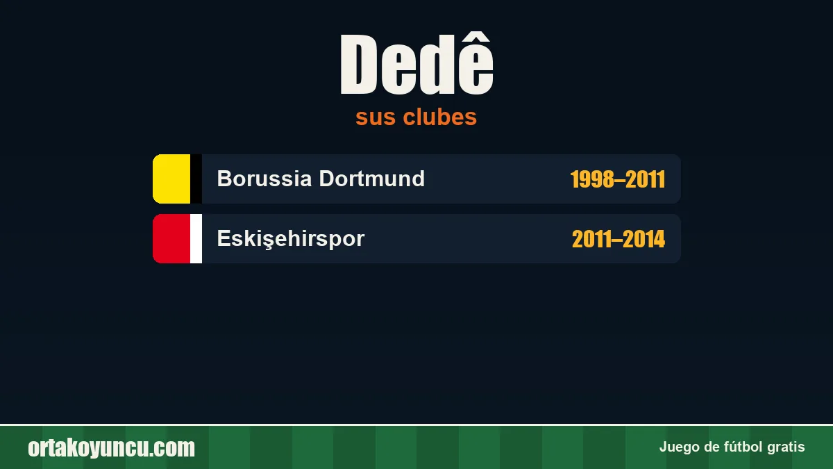 Dedê: clubes y años