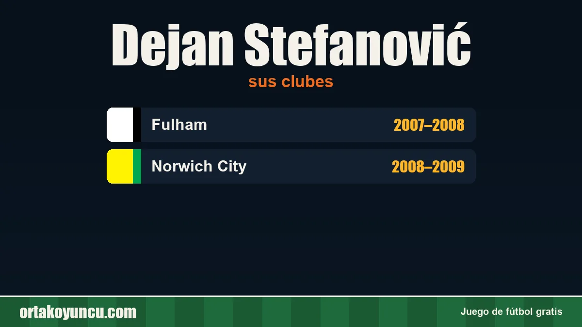 Dejan Stefanović: clubes y años